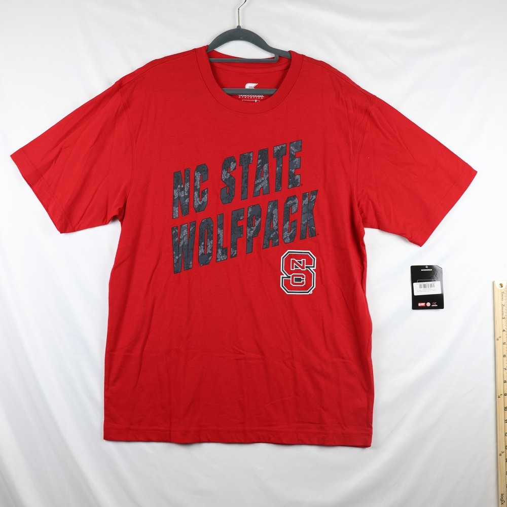 NC State Wolfpack Shirt Mens Large Red NCAA Basketball Digital Design Colosseum